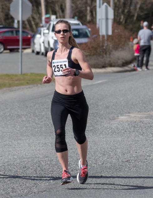 Finishing last year's Sooke River 10k