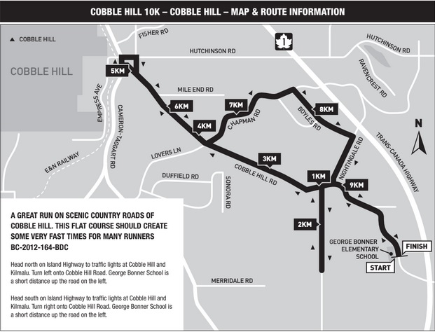 Above: Cobble Hill 10k 2020 map.