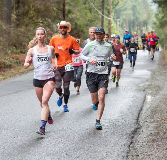 Near the beginning of the Port Alberni Paper Chase 15k. 