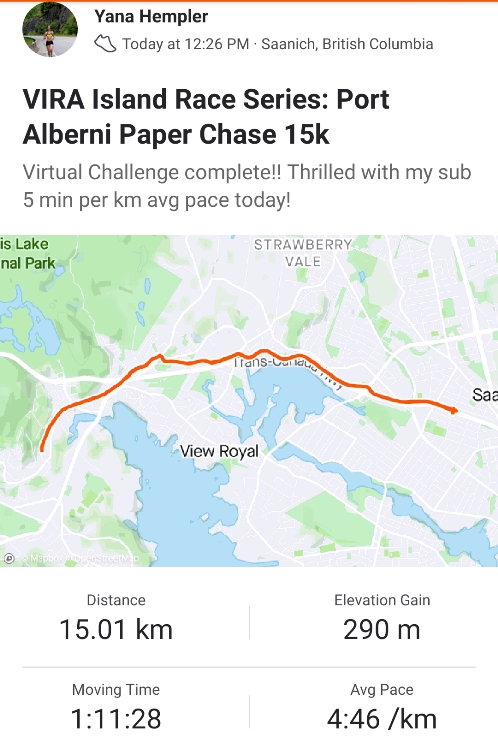 VIRA Island Race Series Port Alberni Paper Chase 15k