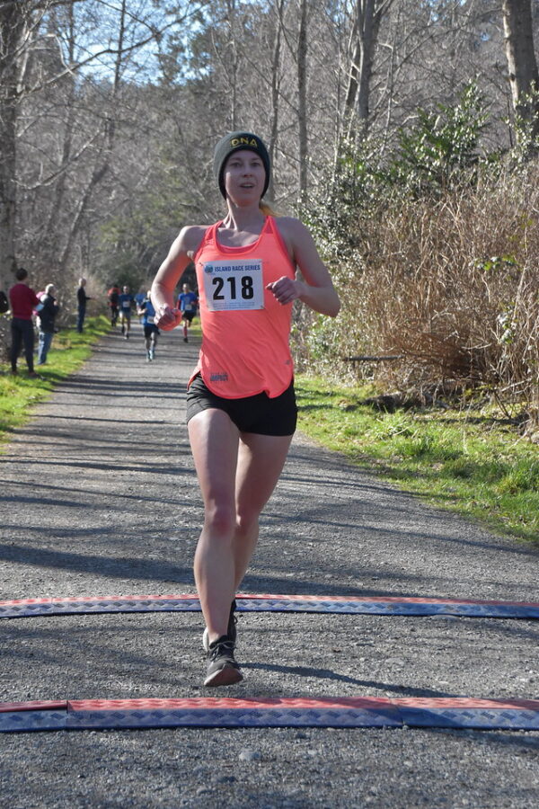 Hatley Castle 8k, crossing the finish line. Photo by Joseph Camilleri.