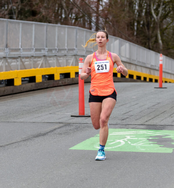 The bridge before the finish of the Comox Valley RV Half Marathon 2022. Photo by Lois DeEll