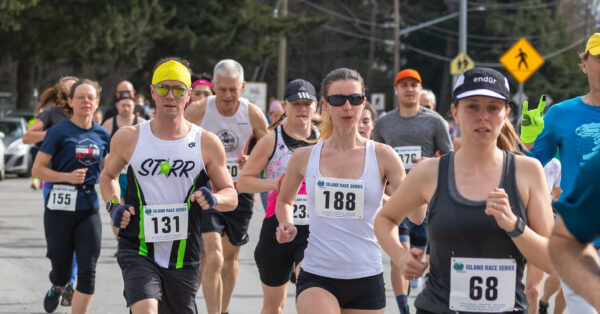 Starting the Westcoast Sooke River 10K. Photo by Lois DeEll